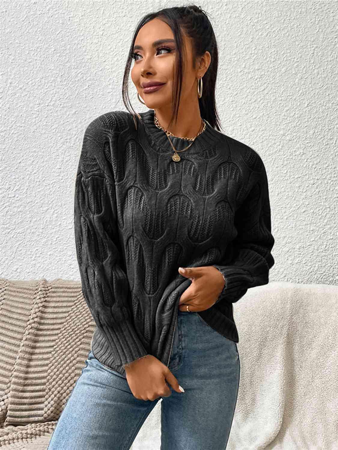 Urban Warmth Long Sleeve Knit Sweater - MXSTUDIO.COM