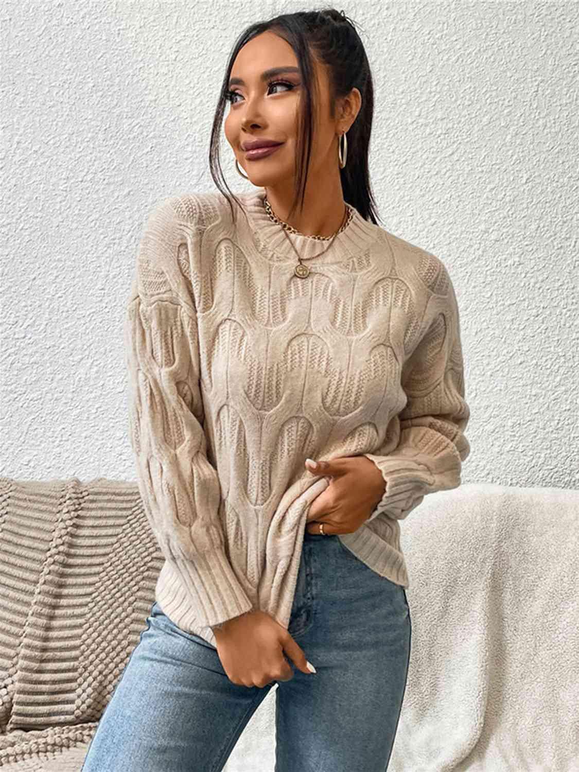 Urban Warmth Long Sleeve Knit Sweater - MXSTUDIO.COM