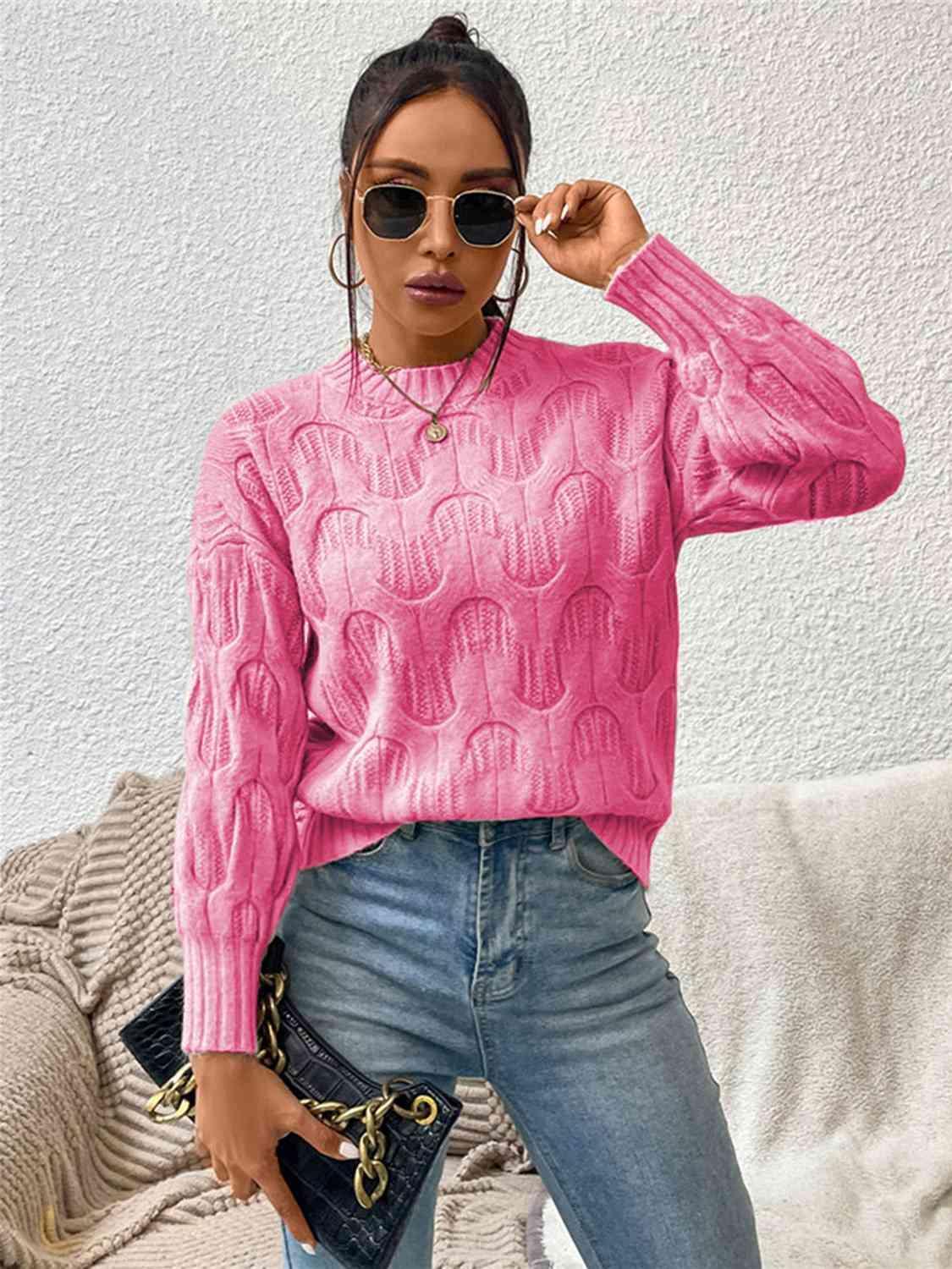 Urban Warmth Long Sleeve Knit Sweater - MXSTUDIO.COM