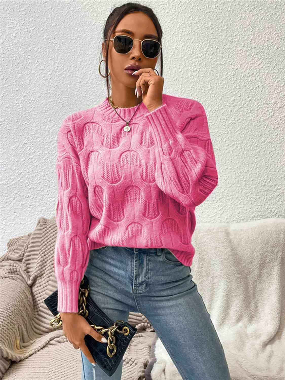 Urban Warmth Long Sleeve Knit Sweater - MXSTUDIO.COM