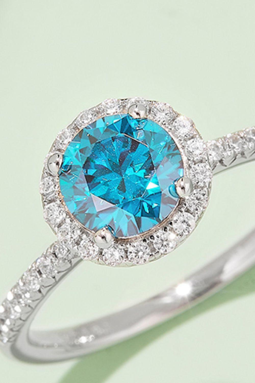 Utmost Brilliance Halo 1 Carat Moissanite Ring - MXSTUDIO.COM