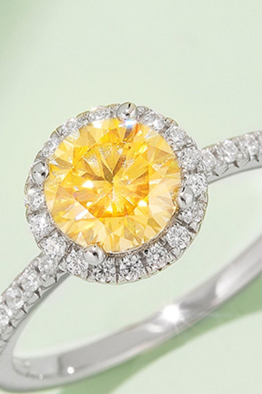 Utmost Brilliance Halo 1 Carat Moissanite Ring - MXSTUDIO.COM