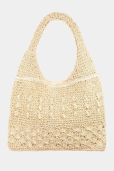 a crocheted bag on a white background