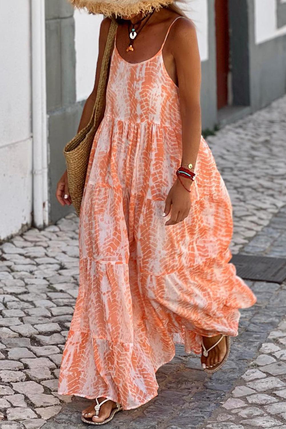 a woman walking down a street wearing a hat