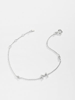 Valuable L To P Zircon 925 Sterling Silver Bracelet-MXSTUDIO.COM