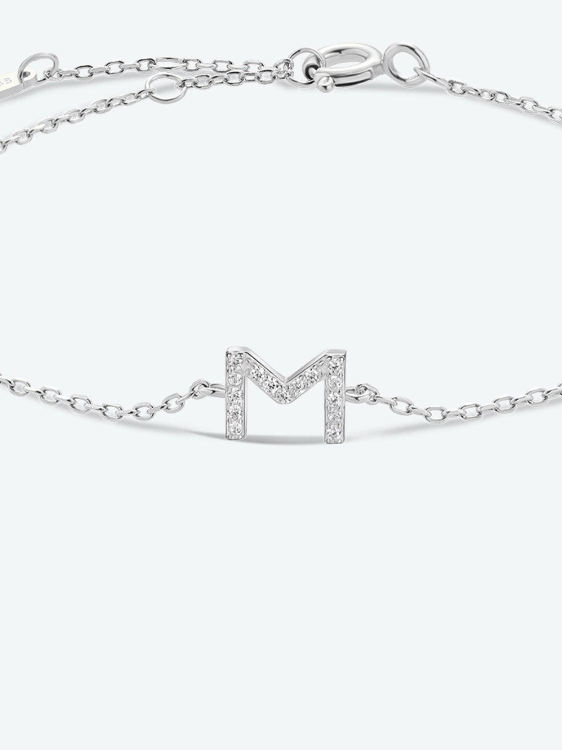 Valuable L To P Zircon 925 Sterling Silver Bracelet-MXSTUDIO.COM