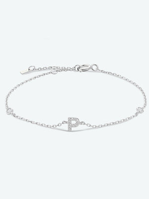 Valuable L To P Zircon 925 Sterling Silver Bracelet-MXSTUDIO.COM