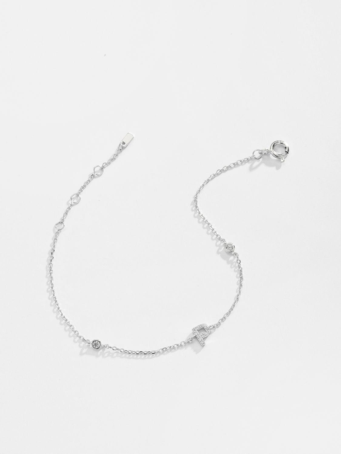 Valuable L To P Zircon 925 Sterling Silver Bracelet-MXSTUDIO.COM