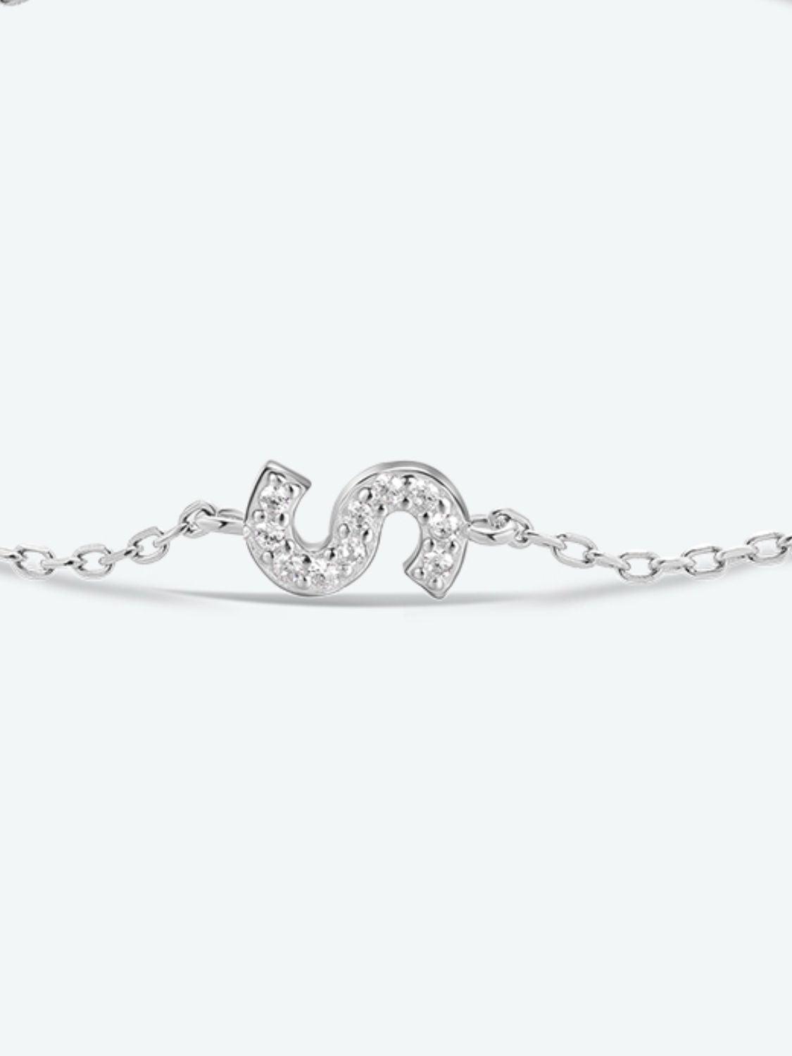 Valuable Q To U Zircon 925 Sterling Silver Bracelet-MXSTUDIO.COM