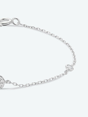 Valuable Q To U Zircon 925 Sterling Silver Bracelet-MXSTUDIO.COM