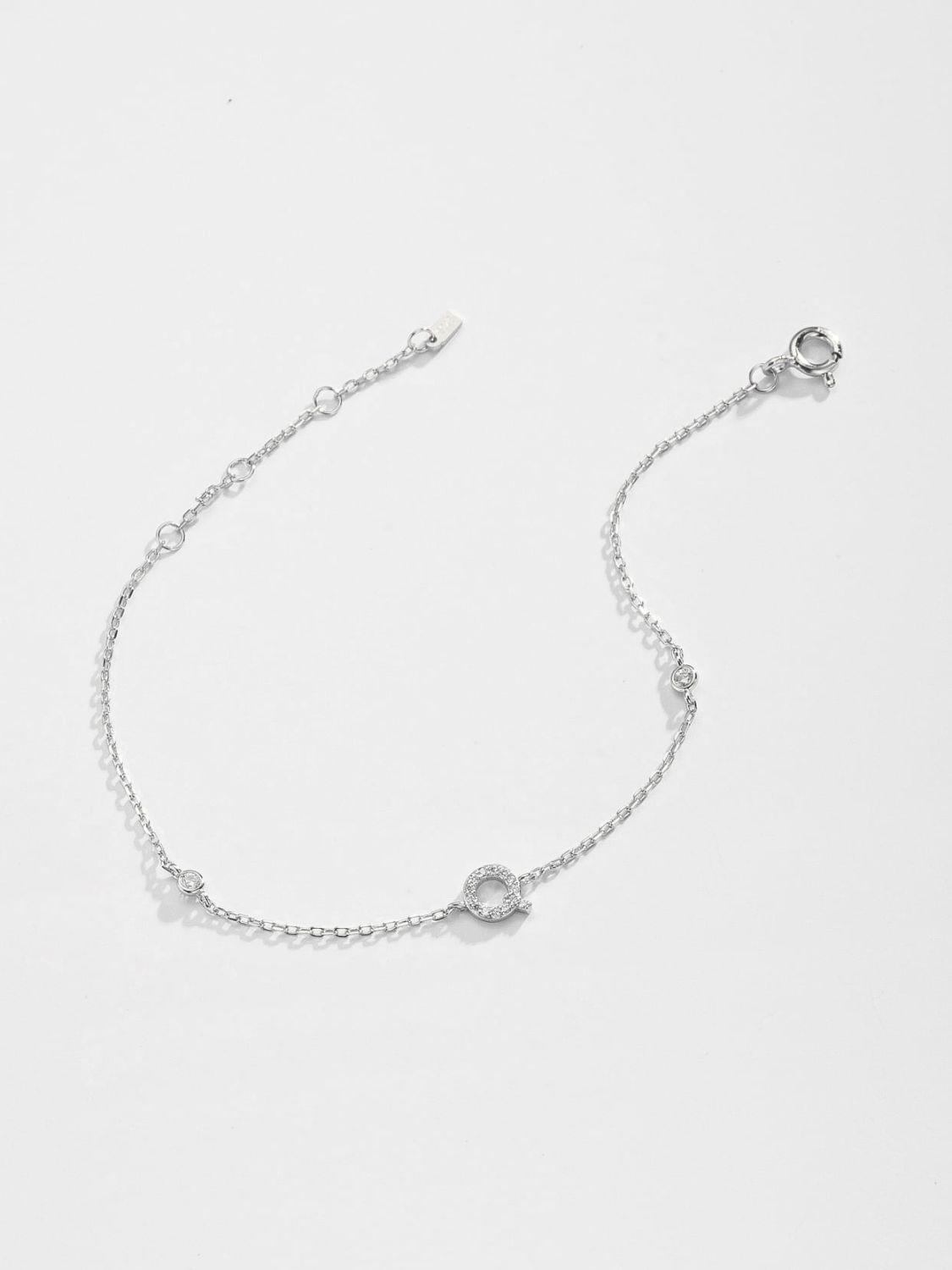 Valuable Q To U Zircon 925 Sterling Silver Bracelet-MXSTUDIO.COM