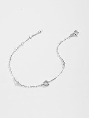 Valuable Q To U Zircon 925 Sterling Silver Bracelet-MXSTUDIO.COM