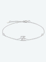 Valuable V To Z Zircon Accent 925 Sterling Silver Bracelet-MXSTUDIO.COM