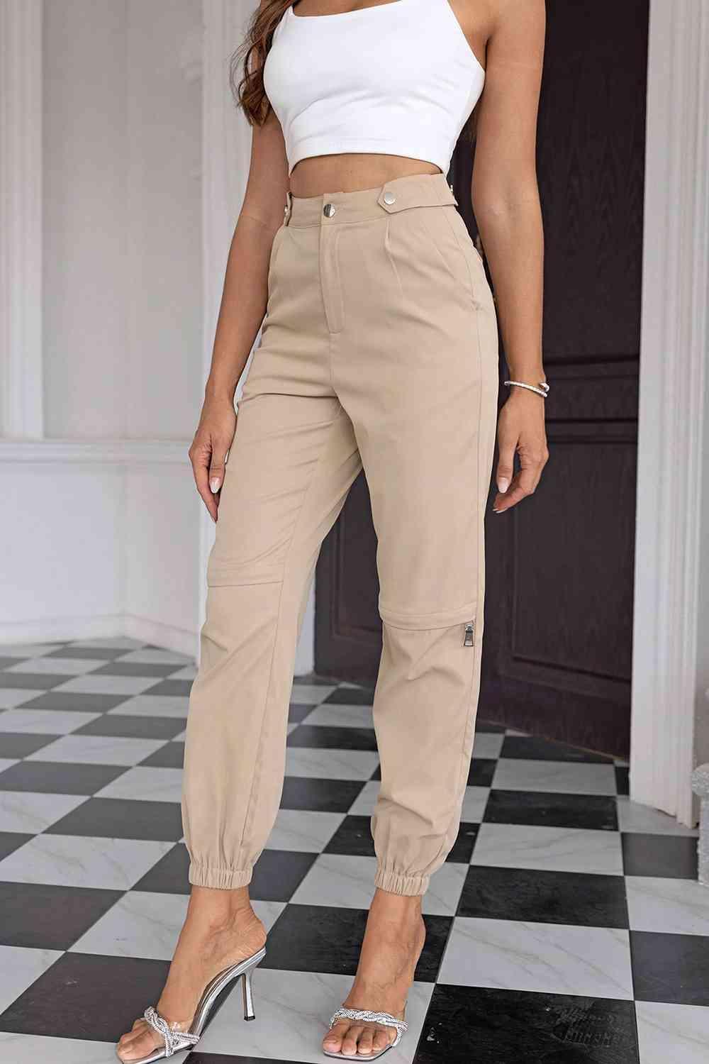 Versatile Chic High Waisted Jogger Pants - MXSTUDIO.COM