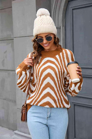 Vibrant Autumn Knit Pullover Sweater - MXSTUDIO.COM