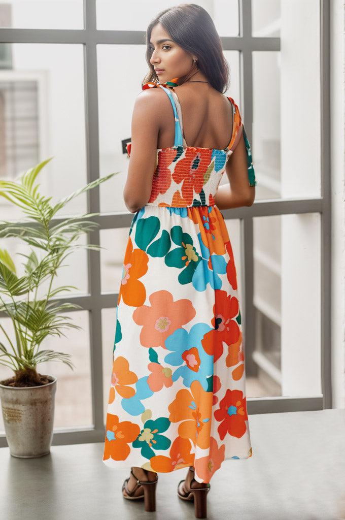 a woman standing in front of a window