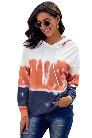 Vibrant Hue Drop Shoulder Tie Dye Hoodie - MXSTUDIO.COM