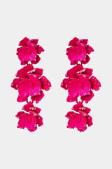 Vibrant Zinc Alloy Flower Dangle Earrings-MXSTUDIO.COM