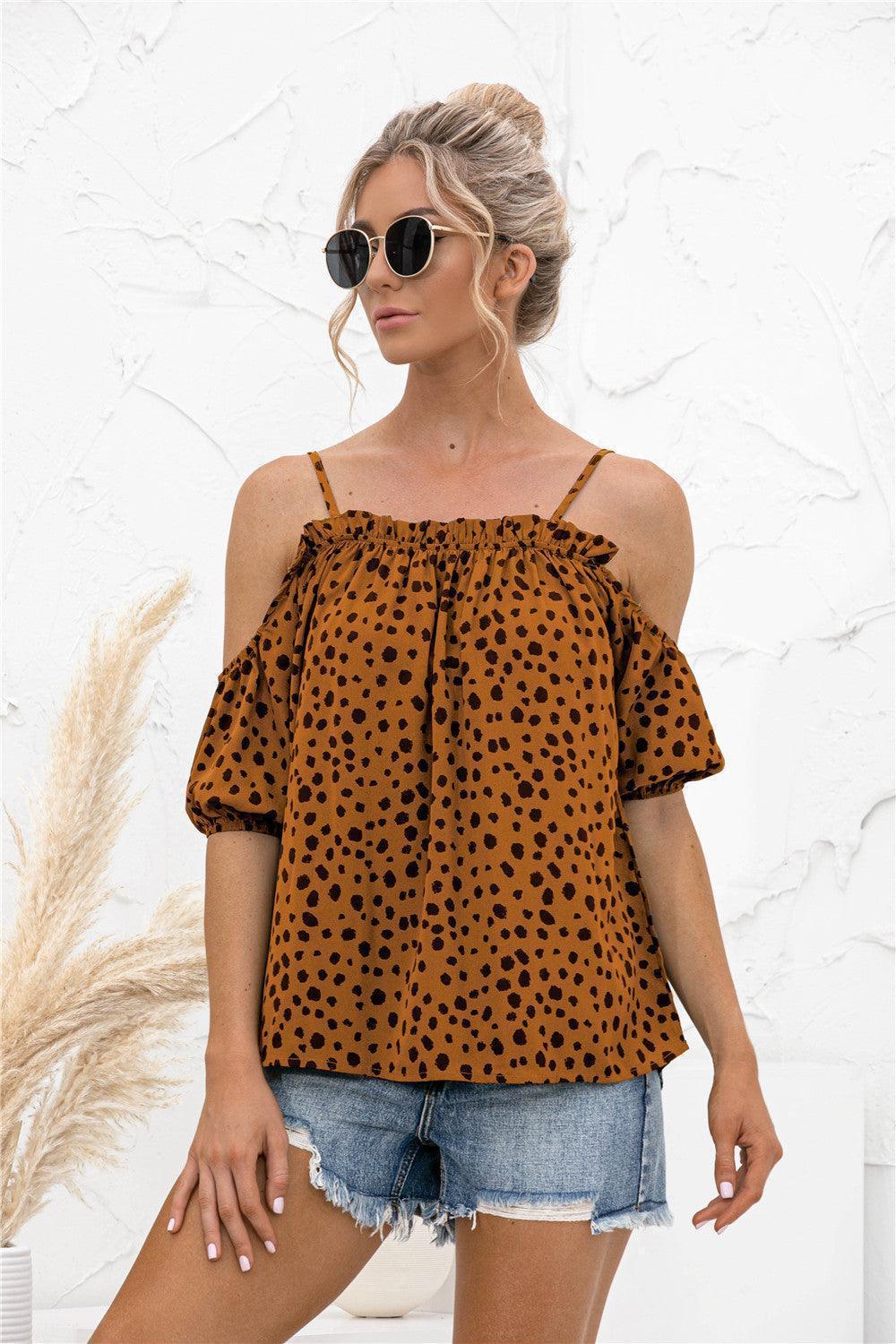 Vision Of Loveliness Cold-Shoulder Blouse - MXSTUDIO.COM