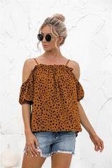 Vision Of Loveliness Cold-Shoulder Blouse - MXSTUDIO.COM