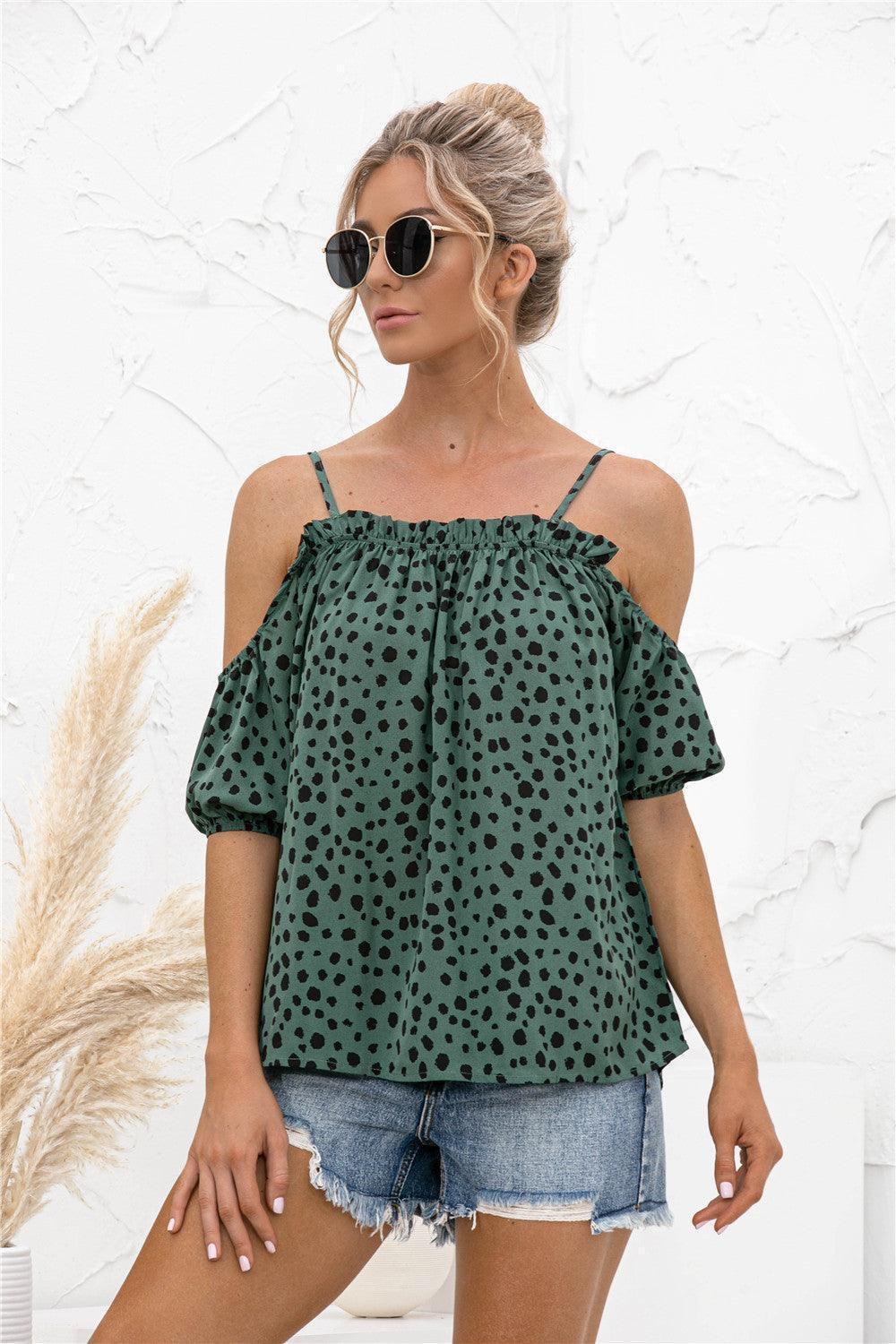 Vision Of Loveliness Cold-Shoulder Blouse - MXSTUDIO.COM