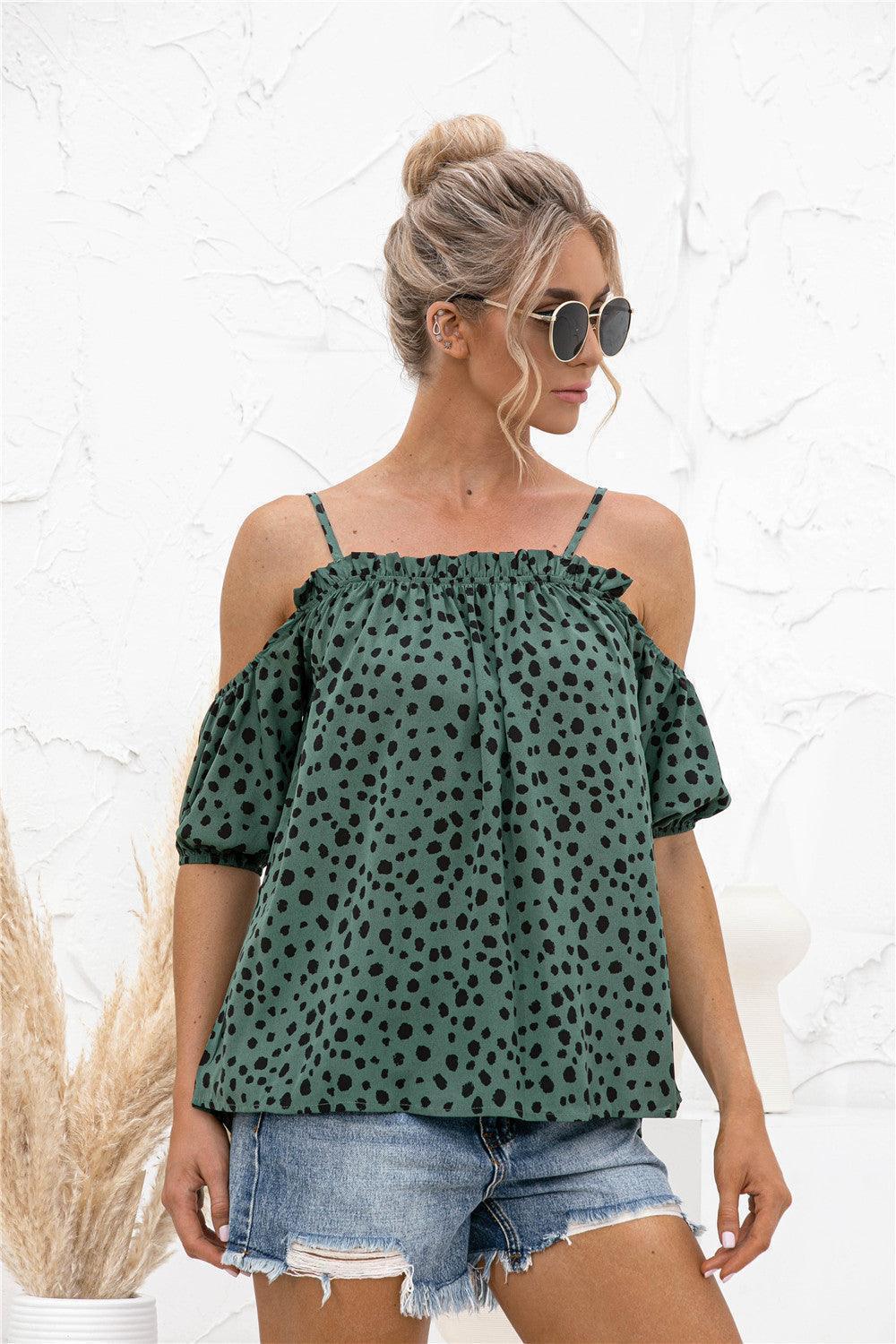 Vision Of Loveliness Cold-Shoulder Blouse - MXSTUDIO.COM