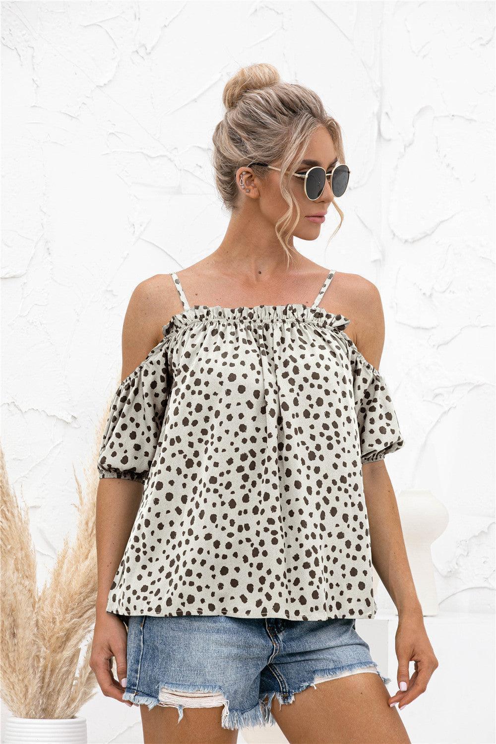 Vision Of Loveliness Cold-Shoulder Blouse - MXSTUDIO.COM