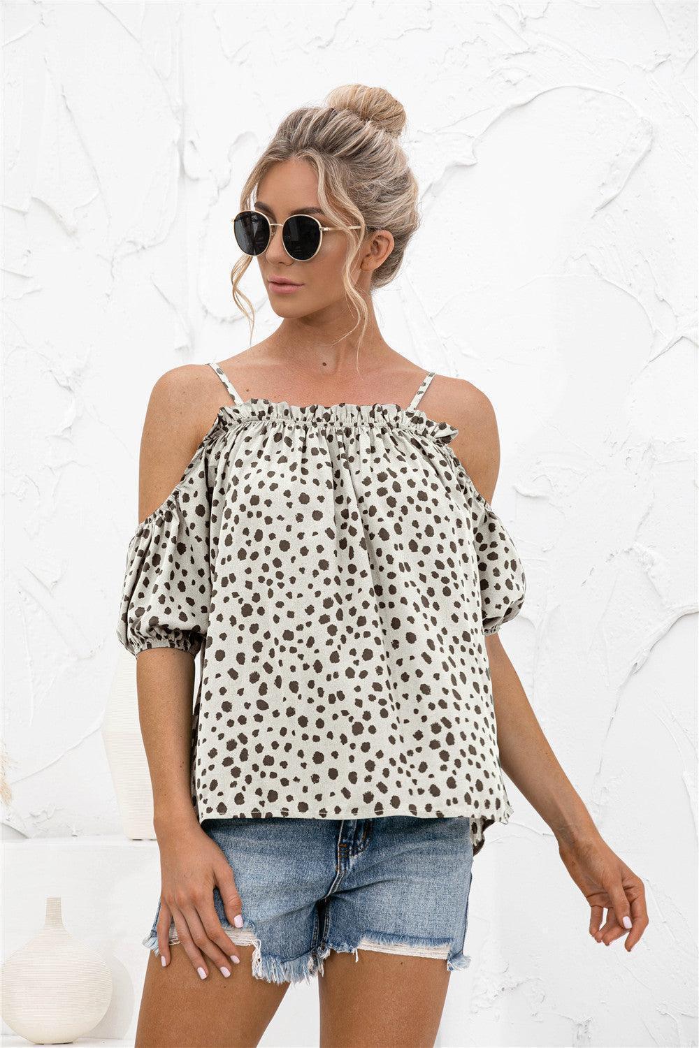 Vision Of Loveliness Cold-Shoulder Blouse - MXSTUDIO.COM