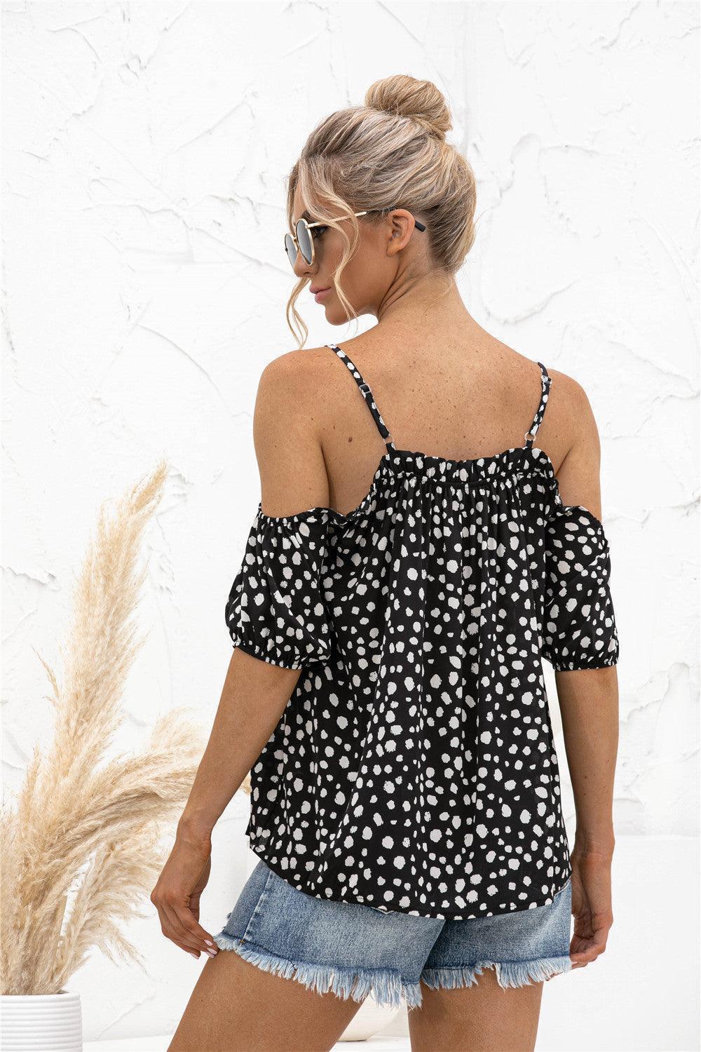 Vision Of Loveliness Cold-Shoulder Blouse - MXSTUDIO.COM