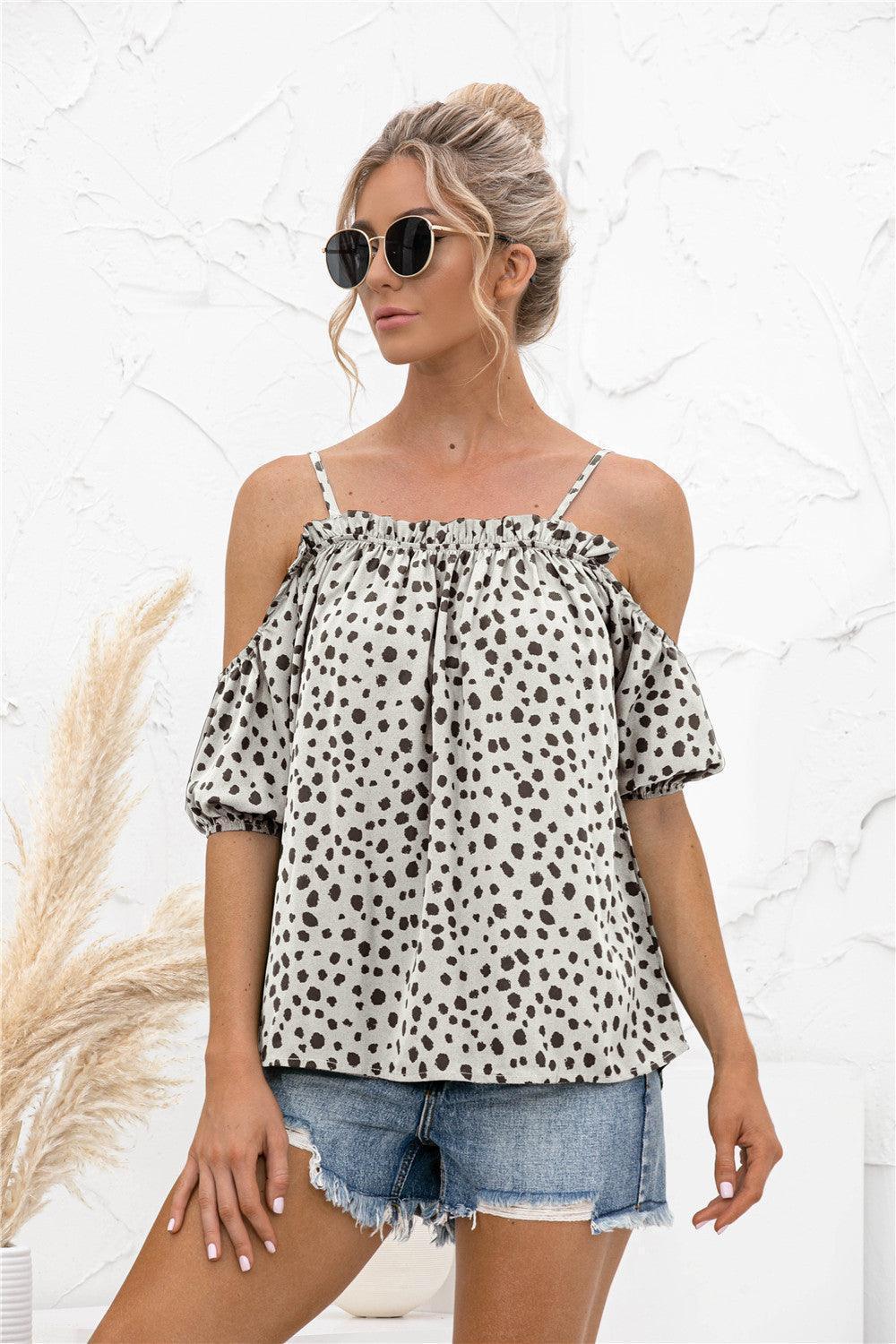 Vision Of Loveliness Cold-Shoulder Blouse - MXSTUDIO.COM