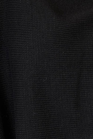 Warm Elegance Black Mock Neck Sweater-MXSTUDIO.COM