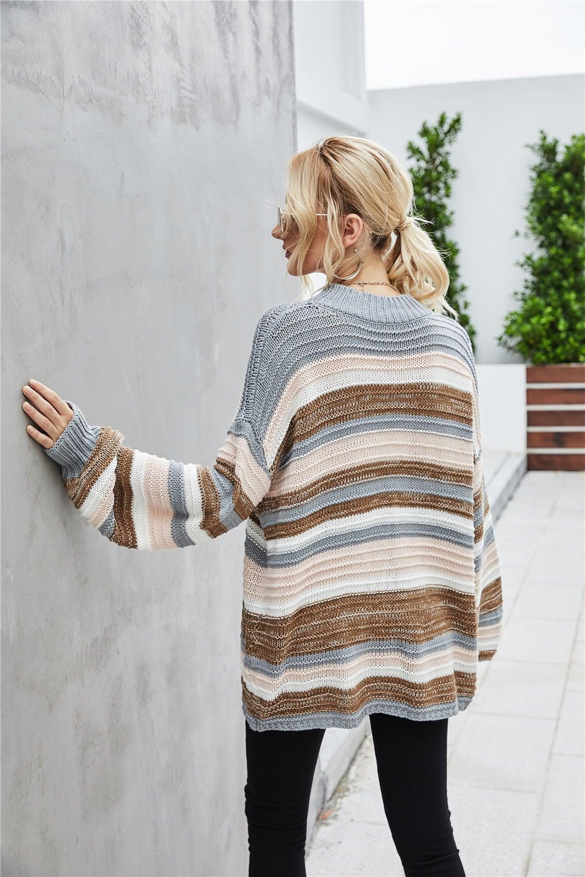 Warm Embrace Oversized Crew Neck Sweater - MXSTUDIO.COM