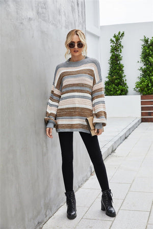 Warm Embrace Oversized Crew Neck Sweater - MXSTUDIO.COM