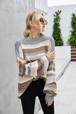 Warm Embrace Oversized Crew Neck Sweater - MXSTUDIO.COM