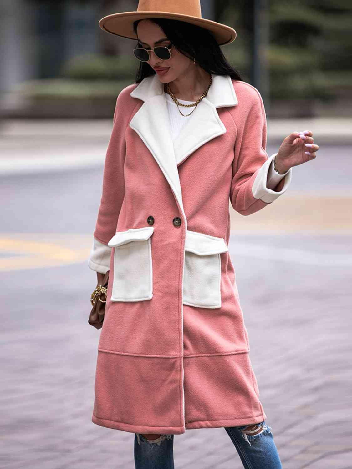 Warm In Style Double Breasted Long Coat-MXSTUDIO.COM