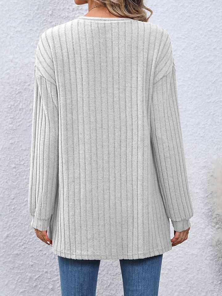 Warm Layer Long Sleeve Open Front Cardigan-MXSTUDIO.COM