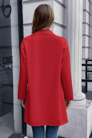 Warm Sophistication Long Double Breasted Blazer-MXSTUDIO.COM