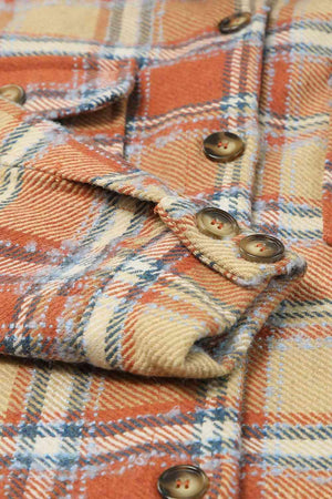 Warm Wanderer Buttoned Plaid Shirt Jacket - MXSTUDIO.COM