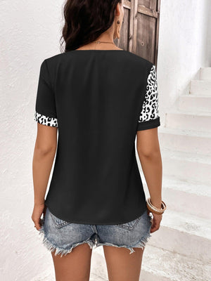 Watch Me Short Sleeve Leopard Tee - MXSTUDIO.COM