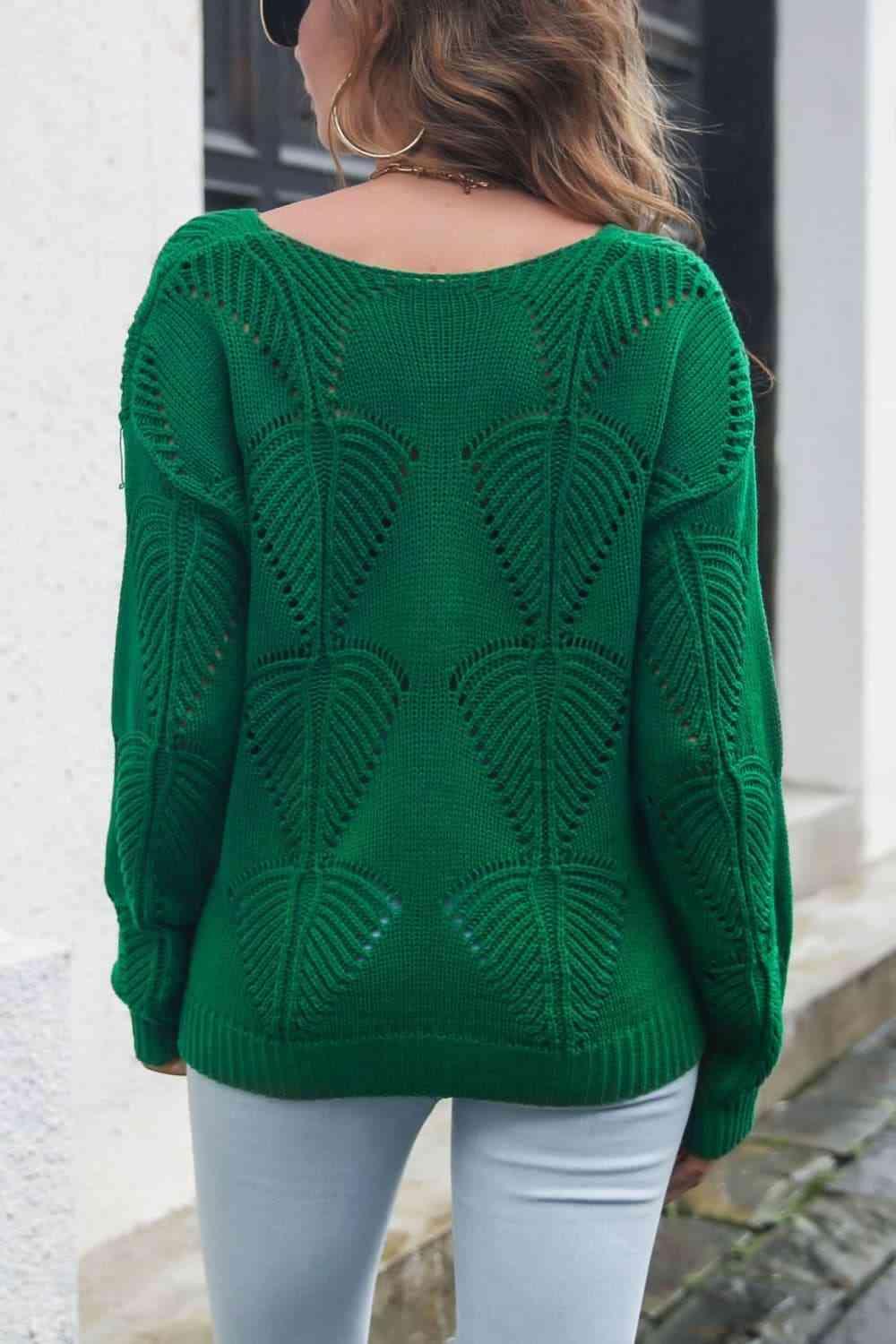 Wear All Season V-Neck Open Knit Sweater - MXSTUDIO.COM