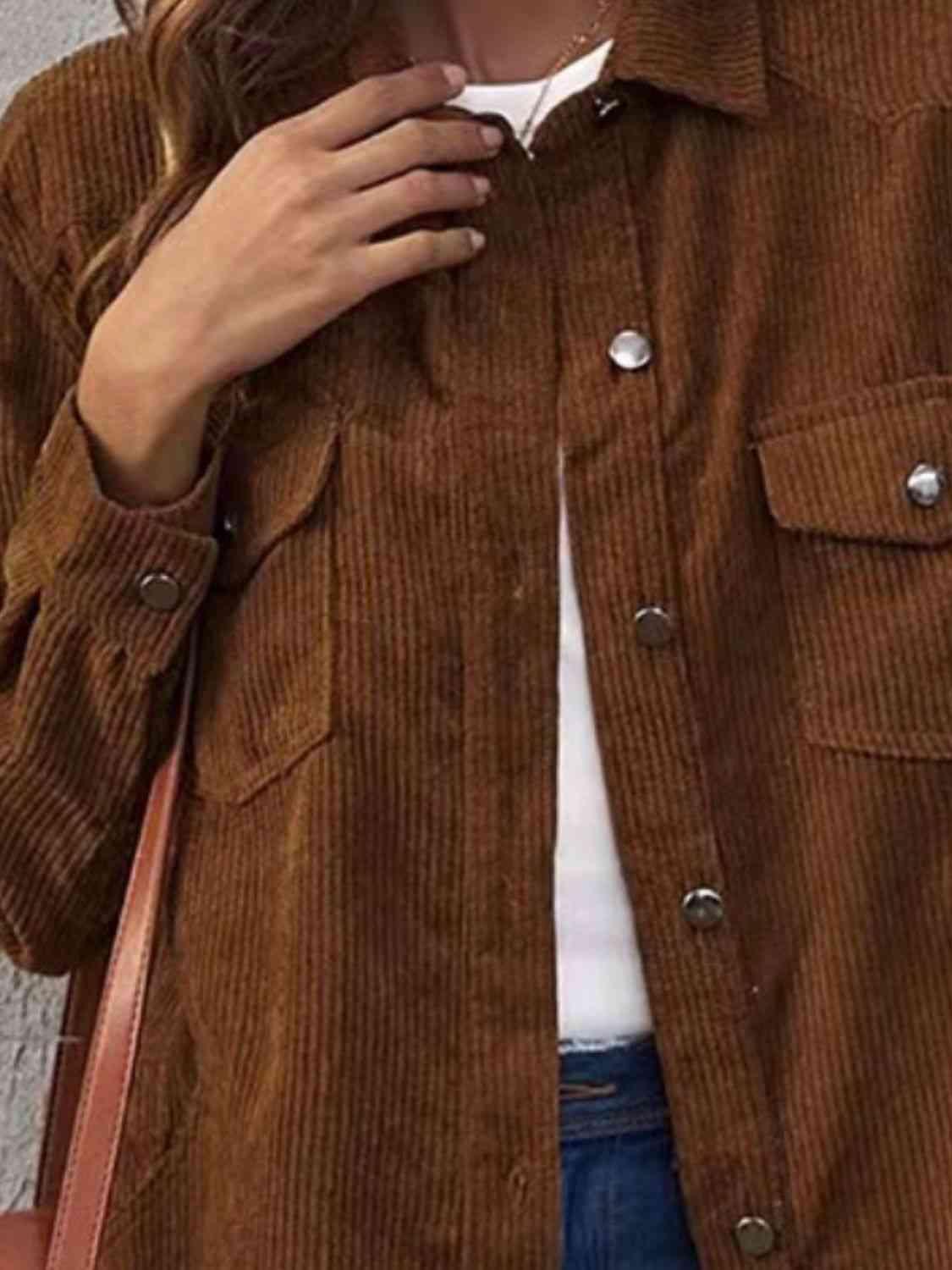 Wear All Year Corduroy Button Up Jacket - MXSTUDIO.COM