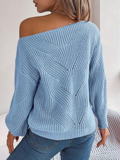 Weekend Ensemble Knitted Boat Neck Sweater-MXSTUDIO.COM