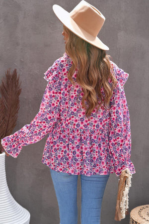 Weekend Hoorah Long Sleeve Floral Blouse - MXSTUDIO.COM