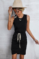 Weekend Vibe Drawstring Waist Dress - MXSTUDIO.COM