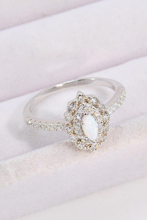 Whimsical Charm Zircon Encrusted Opal Ring - MXSTUDIO.COM