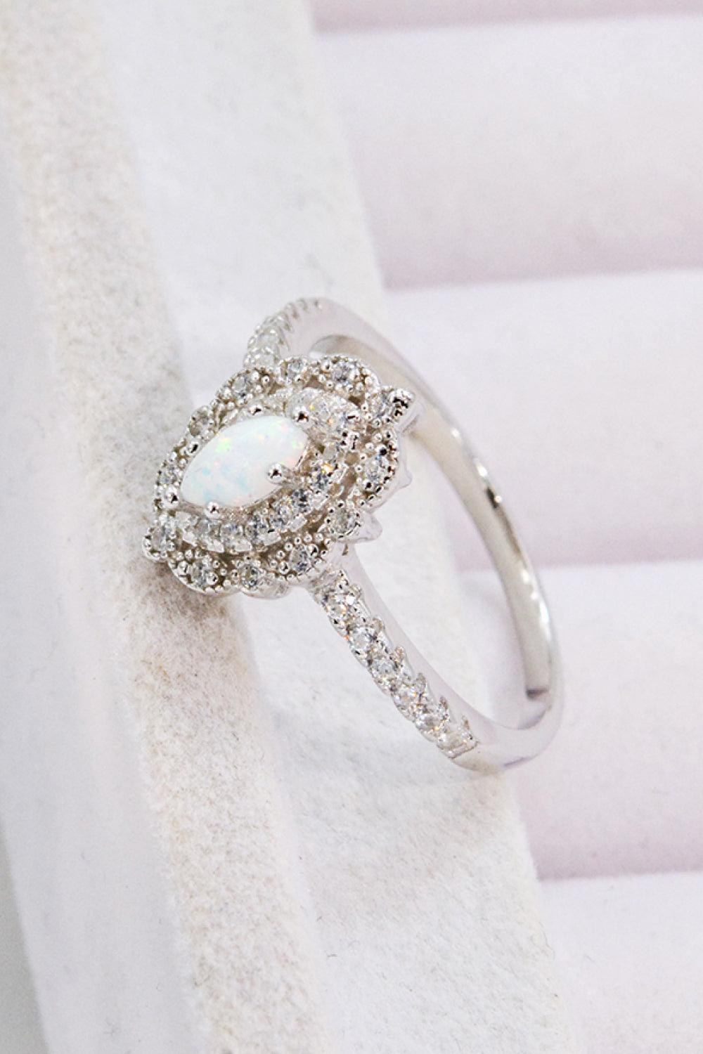 Whimsical Charm Zircon Encrusted Opal Ring - MXSTUDIO.COM