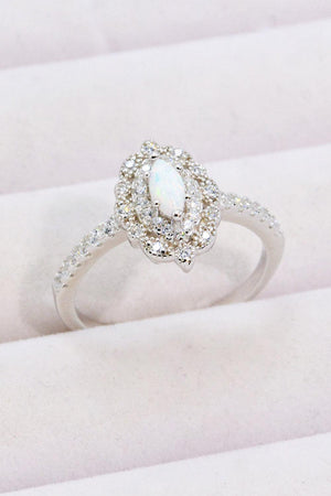 Whimsical Charm Zircon Encrusted Opal Ring - MXSTUDIO.COM