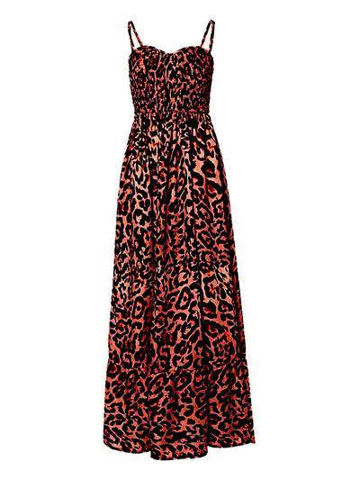 a dress with a leopard print on it
