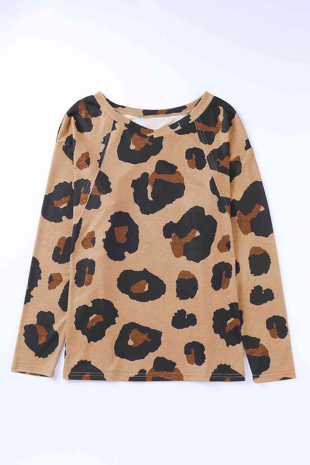 a brown and black animal print shirt