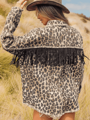 Wild West Fringe Leopard Cowgirl Jacket - MXSTUDIO.COM